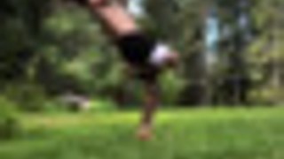 Man Performs Single Leg Front and Back Flip