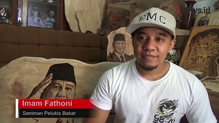 Kebanjiran Orderan Wajah Prabowo-Gibran, Pelukis Unik Ini Gunakan Solder Untuk Berkarya