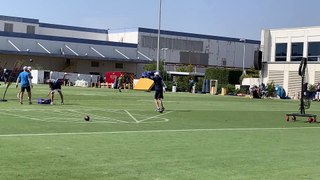 Chargers QB throwing drills Oct. 10, 2019