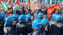 Scontri tra comunit? ebraica e i pro Palestina al corteo del 25 aprile a Milano