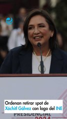 Ordenan retirar spot de Xóchitl Gálvez con logo del INE