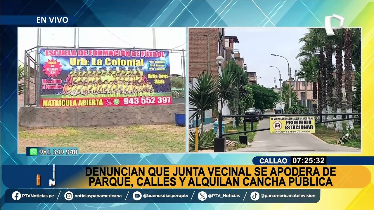 Callao: denuncian que junta vecinal se apodera de calles, parques y hasta alquilan canchas públicas