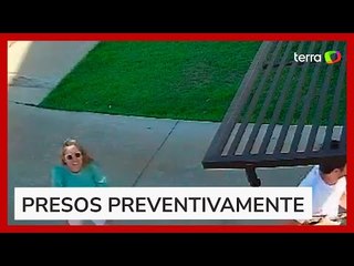 Mulher acusada de matar 2 idosos sorriu para câmera de segurança durante fuga no MT