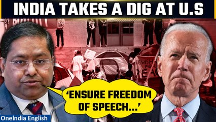 Pro-Palestine Protests:India Calls on US to Respect Freedom of Speech Amid Arrests| Oneindia