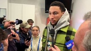 Ben Simmons Reacts to his shot
