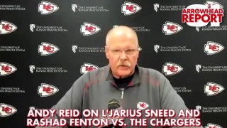 Andy Reid on L'Jarius Sneed and Rashad Fenton Against the Chargers