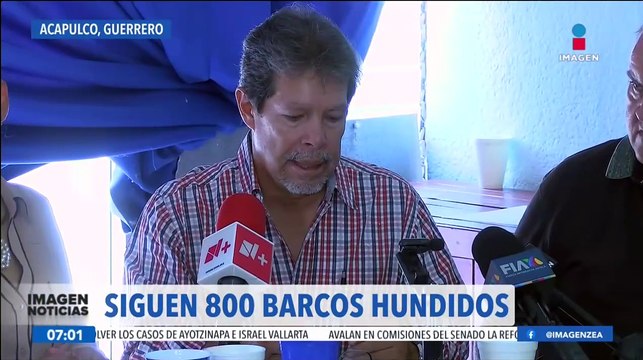 Hay alrededor de 800 embarcaciones hundidas en Acapulco tras el huracán Otis
