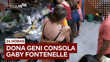 Geni consola Gaby Fontenelle antes de desistência  | A Grande Conquista