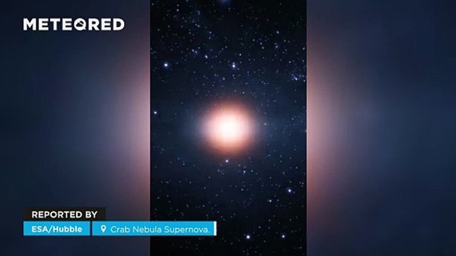 Spectacular animation of the supernova explosion of the Crab nebula