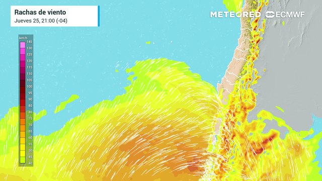 Rachas de viento podrían superar los 70 km/h sobre la cordillera de la Región Metropolitana