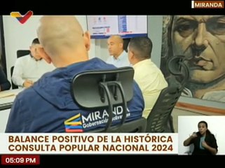 Miranda | Gobernador Héctor Rodríguez realiza balance de la "Consulta Popular Nacional 2024"