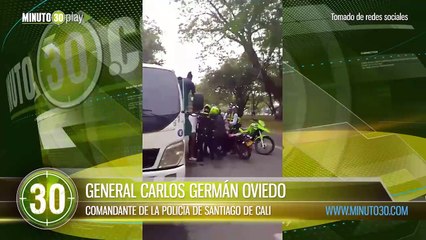 Violenta confrontación durante operativo en Cali Mujer agredió a patrullera de la Policía