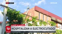 Un albañil recibió una descarga eléctrica en una obra; se encuentra hospitalizado