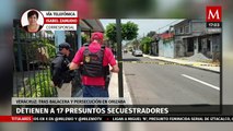Detienen a 17 presuntos secuestradores, tras balacera y persecución en Orizaba