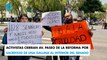 Activistas cierran Av. Paseo de la Reforma por sacrificio de una gallina al interior del Senado