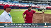 Preparan el Estadio Rod Carew para la final del Béisbol Mayor