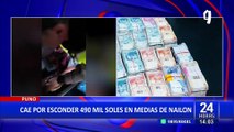Perro detecta a pasajera que llevaba más de 400 mil soles dentro de medias de nailon en Puno