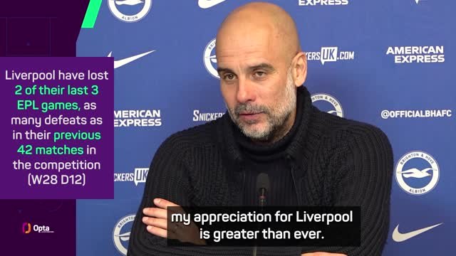 I appreciate Liverpool more than ever - Guardiola