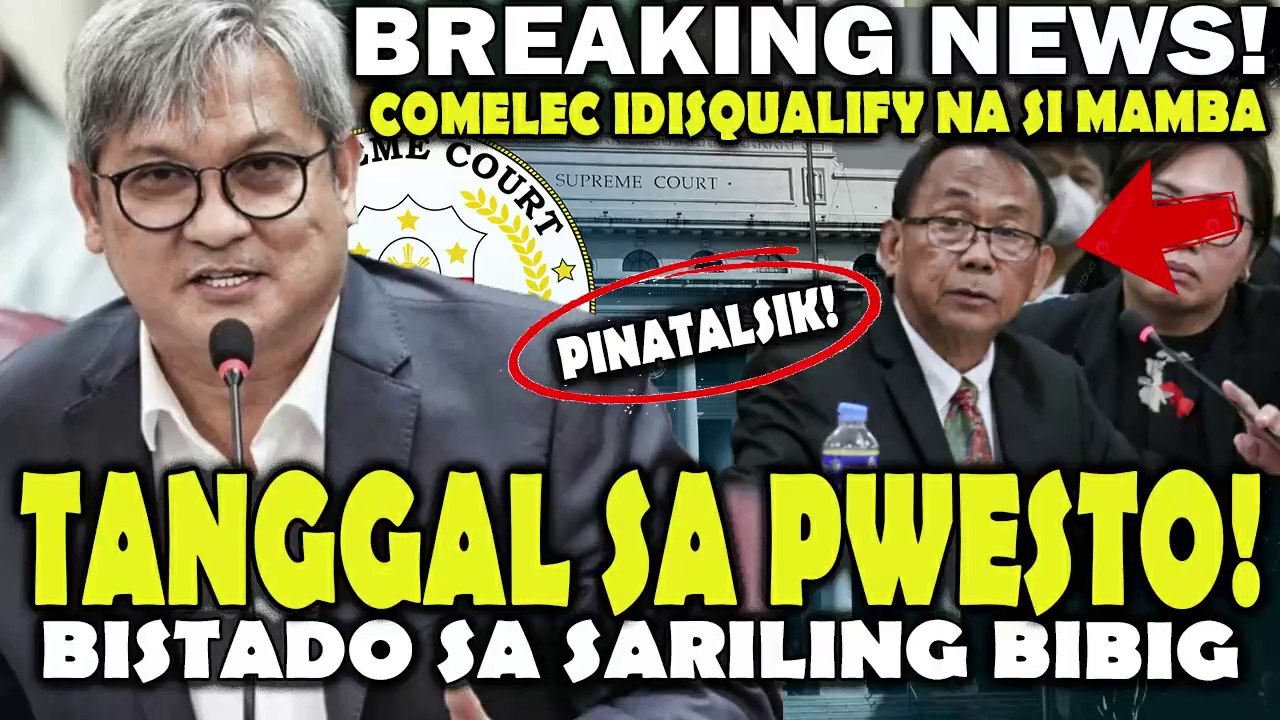 Lagot Na! TANGGAL SA PWESTO! Gov. Mamba HULI sa sariling Bibig! COMELEC idisqualify na si Mamba