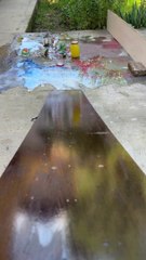 Bottle breaking ASMR satisfying video 