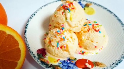 Orange Ice Cream / Easy Recipe Orange Iced