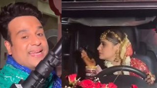 Arti Singh Vidai Video: Wedding के बाद Self Car Drive करती Bride, Krushna Abhishek Funny Reaction