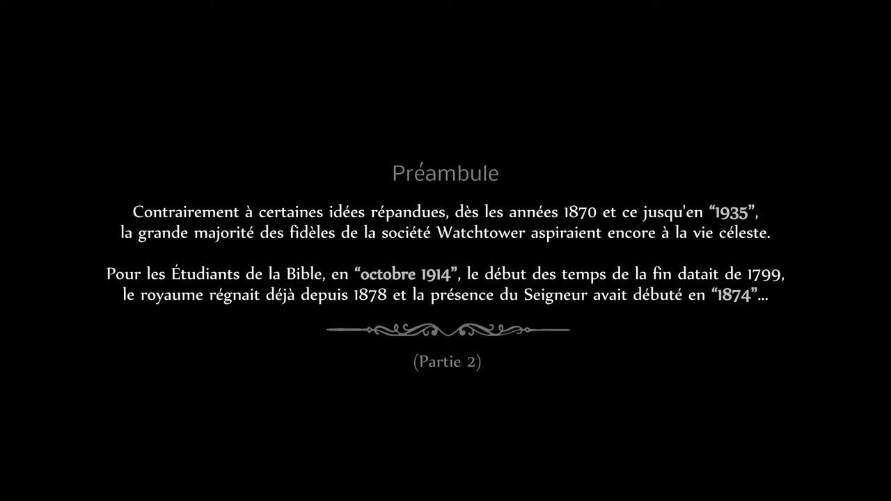 L'histoire d'une fin