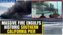 U.S News: Restaurant at end of historic Southern California pier catches fire | Watch | Oneindia