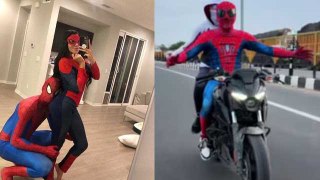 Spiderman Couple Arrested After Bike Riding Viral Video, Delhi Police Case Detail..