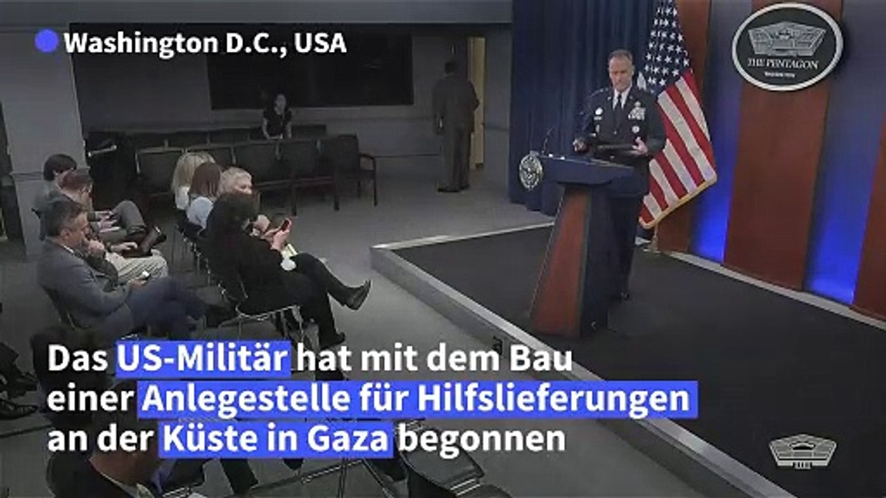USA beginnen mit Bau von provisorischer Anlegestelle an Küste des Gazastreifens
