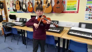 Talented Derbyshire boy plays the violin