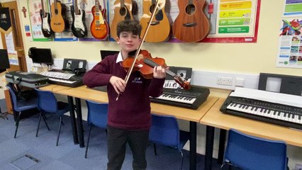 Talented Derbyshire boy plays the violin