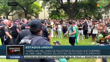 Download Video: En EE.UU. policías reprimieron manifestaciones a favor de Palestina