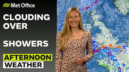 Met Office Afternoon Weather Forecast 26/04/24 - Cloudy with showers
