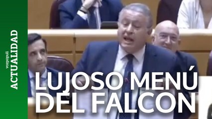 El lujoso menú del Falcon de Pedro Sánchez