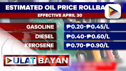 Pagbaba ng presyo ng produktong petrolyo, asahan sa susunod na Linggo