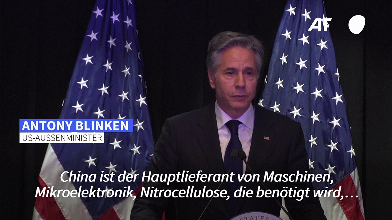 Blinken: Russland könnte ohne China Ukraine-Krieg nicht fortführen