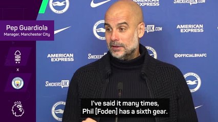 Foden needs to know when to play 'in sixth gear' - Guardiola