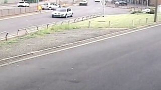 Driver SMASHES into car and RUNS from scene