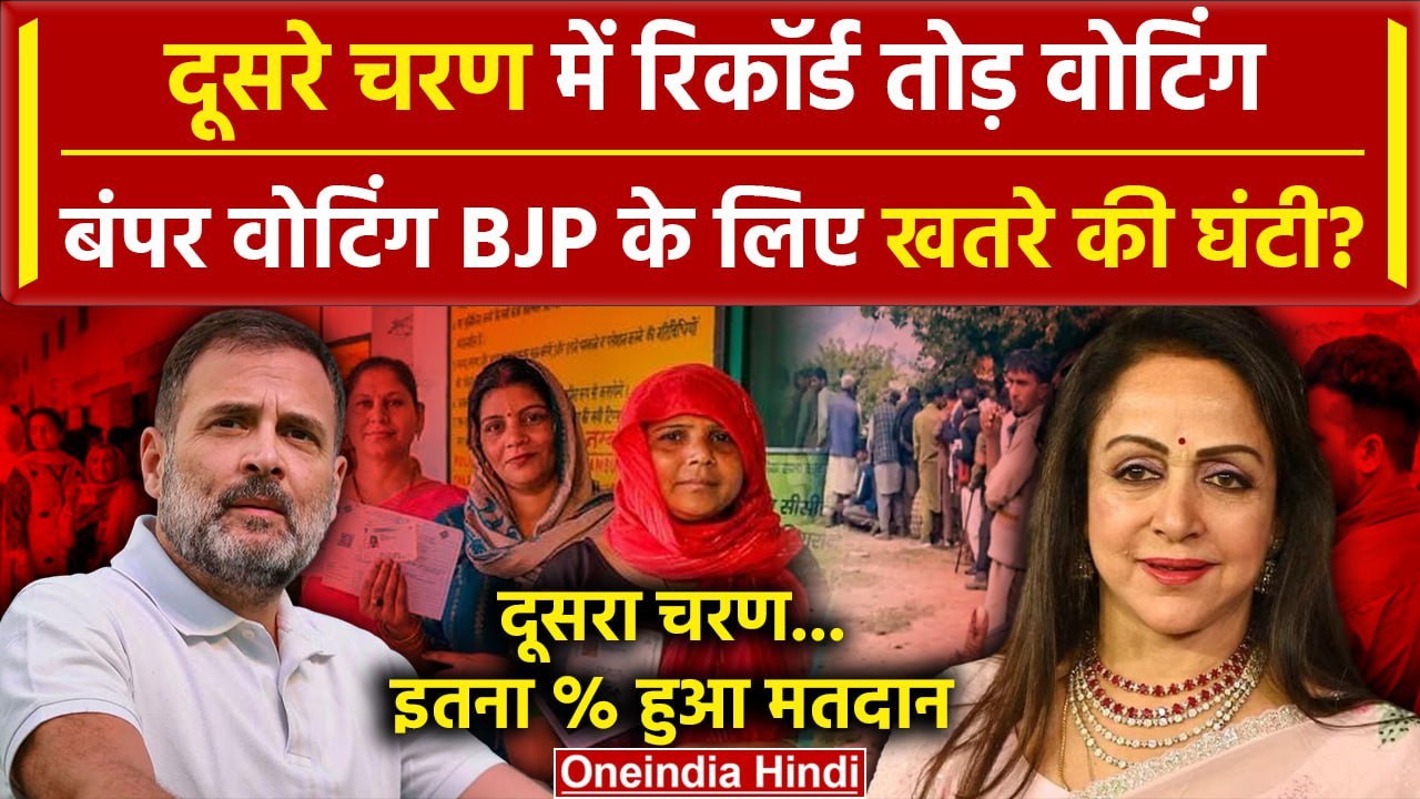 Lok Sabha Election 2nd Phase Voting: Rahul Gandhi और Hema Malini का फैसला EVM में कैद|वनइंडिया हिंदी