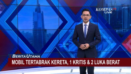 Tertabrak Kereta di Sidoarjo, Mobil Ringsek 1 Orang Kritis