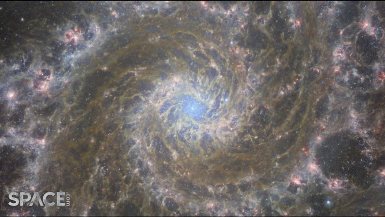 Phantom Galaxy Seen Through James Webb and Hubble Telescope - video ...