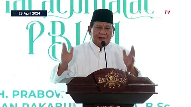 Cerita Prabowo soal Jokowi di Acara NU: Kemarin Saya Masih Dipanggil Menhan, Sekarang Mas Bowo