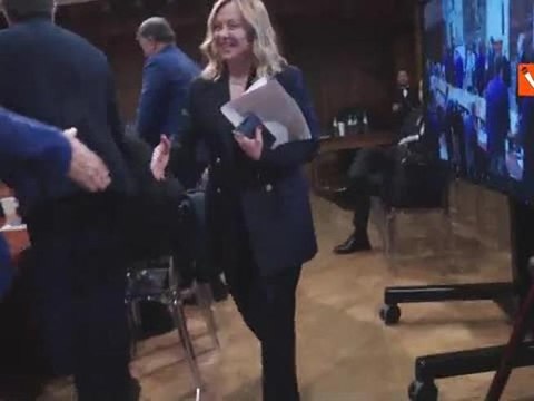 G7, incontro Governo - sindacati a Palazzo Chigi, Meloni presiede riunione
