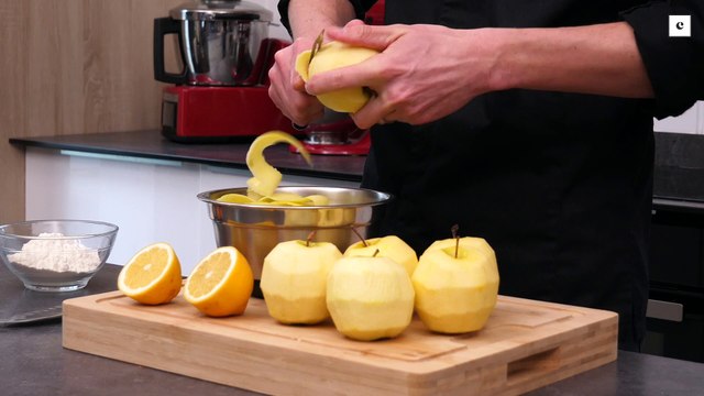 Gateau moelleux pomme, cannelle et creme fraiche