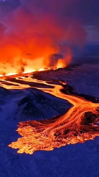 Les images magnifiques de l'éruption volcanique en Islande