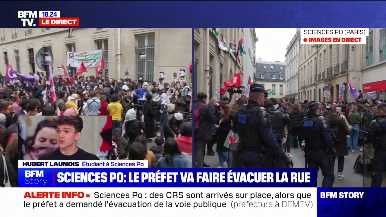 Sciences Po: "Il y a un mouvement de masse majoritaire" affirme Hubert Launois, étudiant à Sciences Po