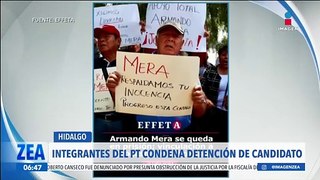 Integrantes del PT en Hidalgo condenan la detención de Armando Mera