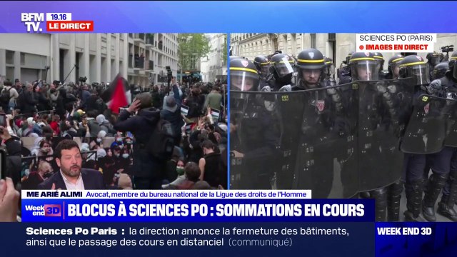 Blocage de Sciences Po Paris: On a un gouvernement qui réagit mal et qui empêche la liberté d'expression , pour Me Arié Alimi (avocat, membre du bureau national de la Ligue des droits de l'Homme)