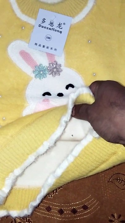 Baby Girls Rabbit Wool dress detailed overview size 1 to 5 years